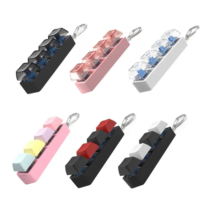 Home Office Keyboard - 4Keys Finger Button Anti-stress Toys Mechanical