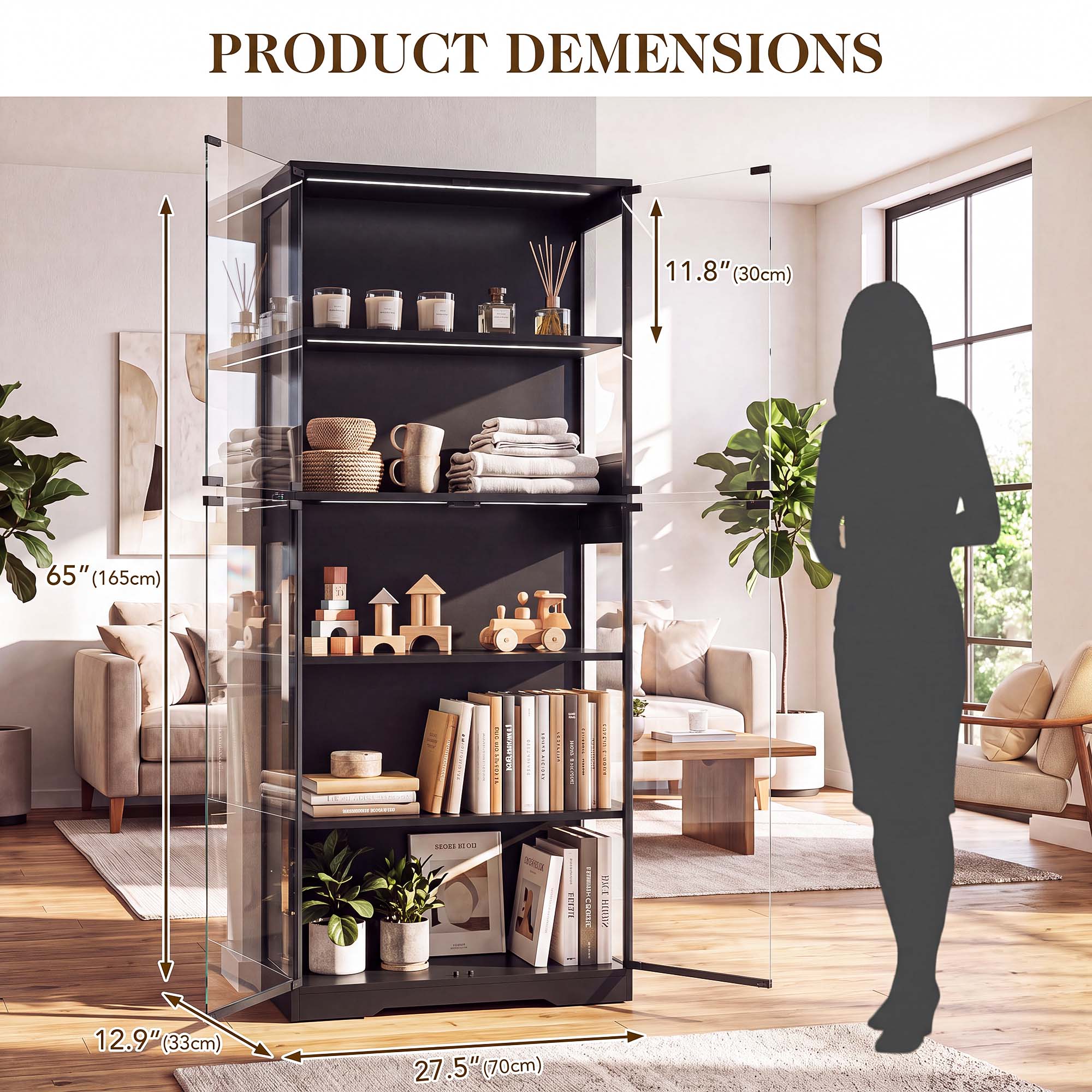 TCGBKAF 5‑Tier Display Cabinet - đánh giá và giá Home Office Inspiration