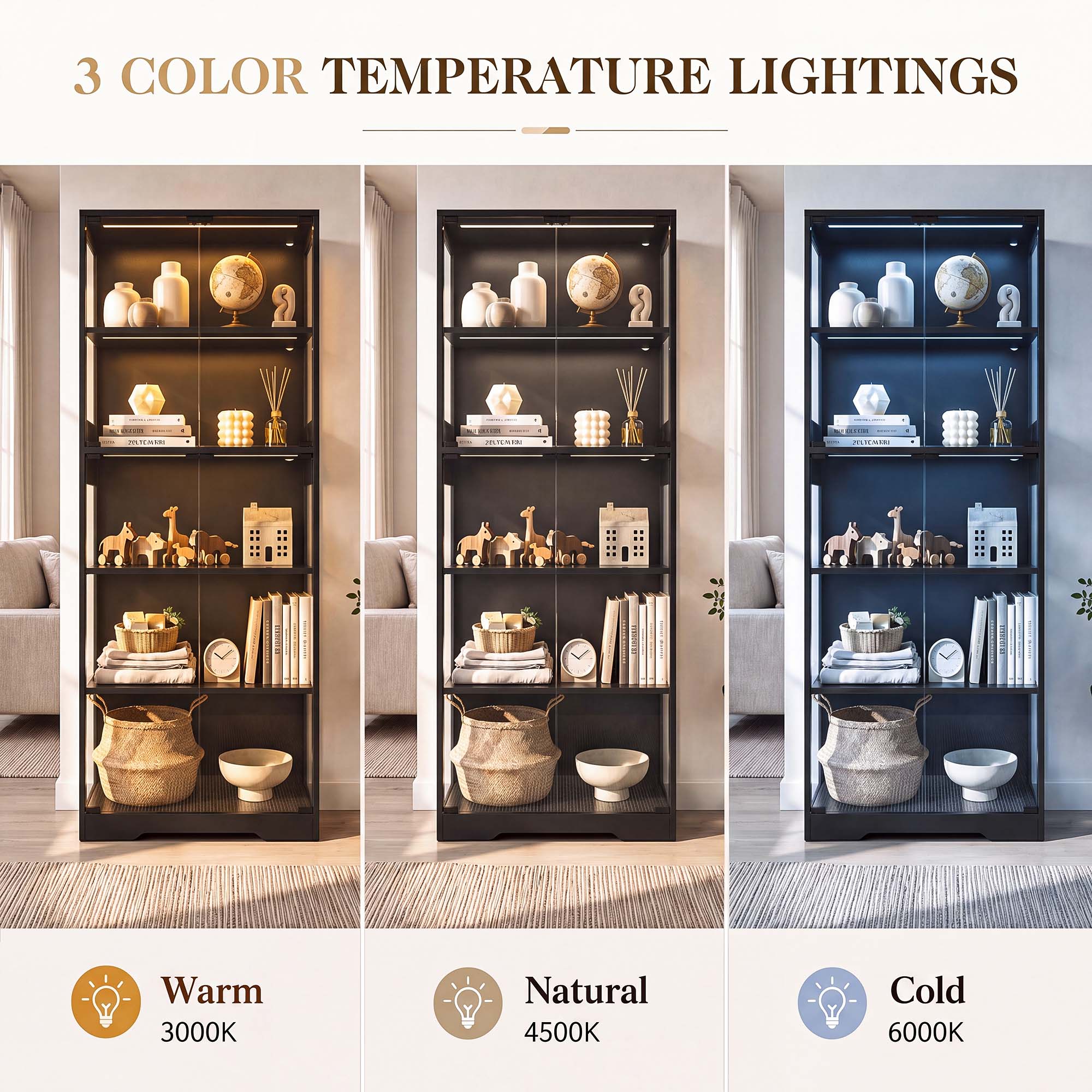 TCGBKAF 5‑Tier Display Cabinet - đánh giá và giá Home Office Inspiration