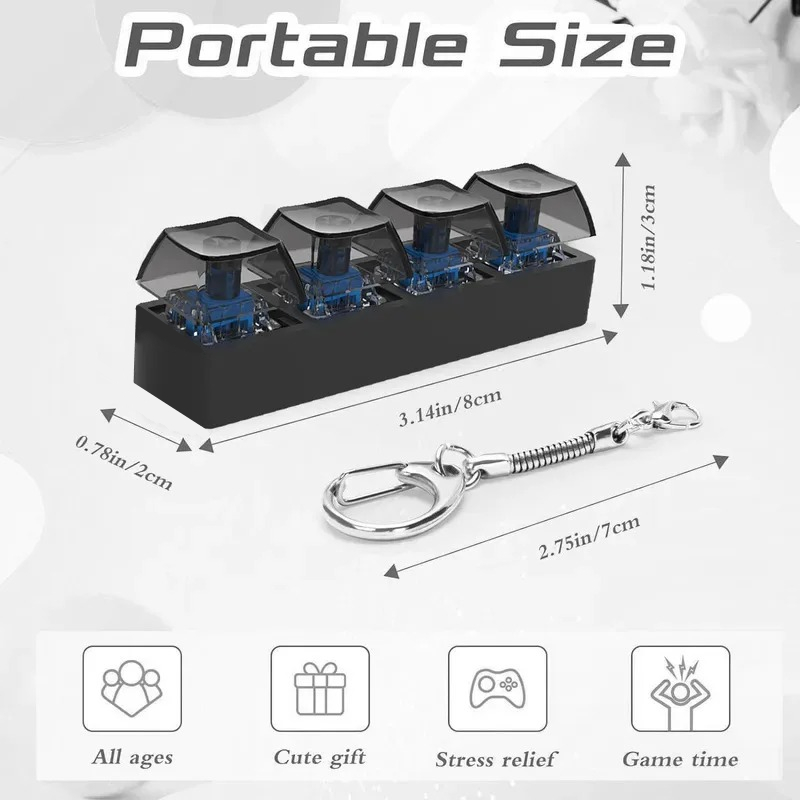 4Keys Finger Button Anti-stres - đánh giá và giá Home Office Keyboard