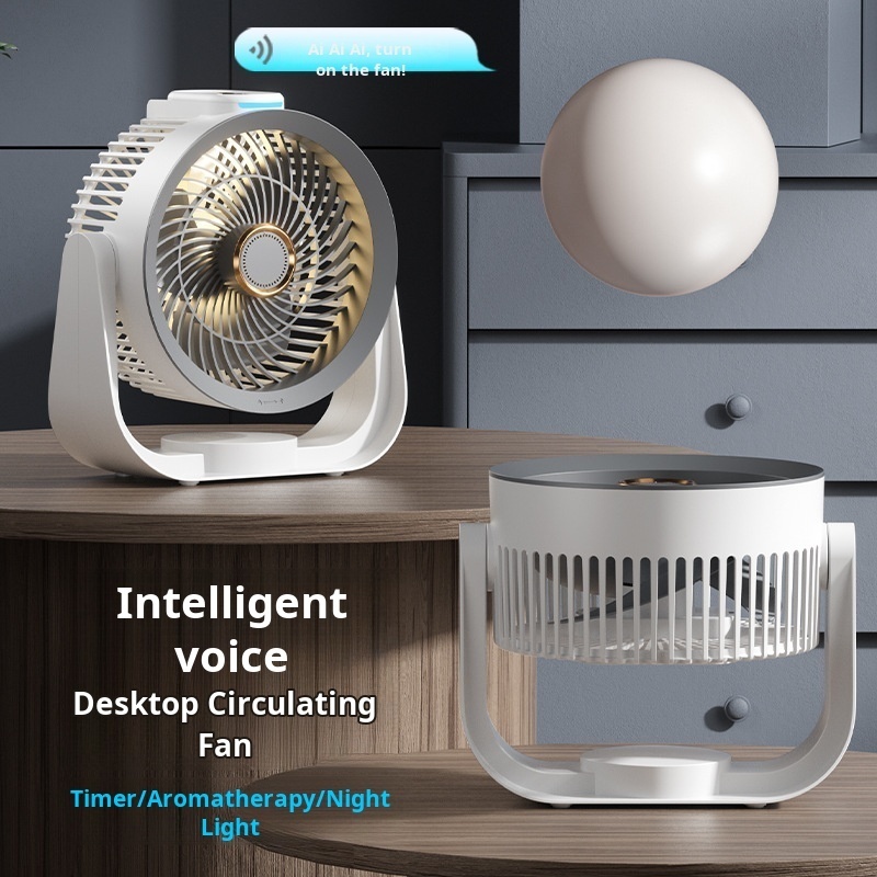 Smart Desk Fan Voice Activated - đánh giá và giá Home Office Setup