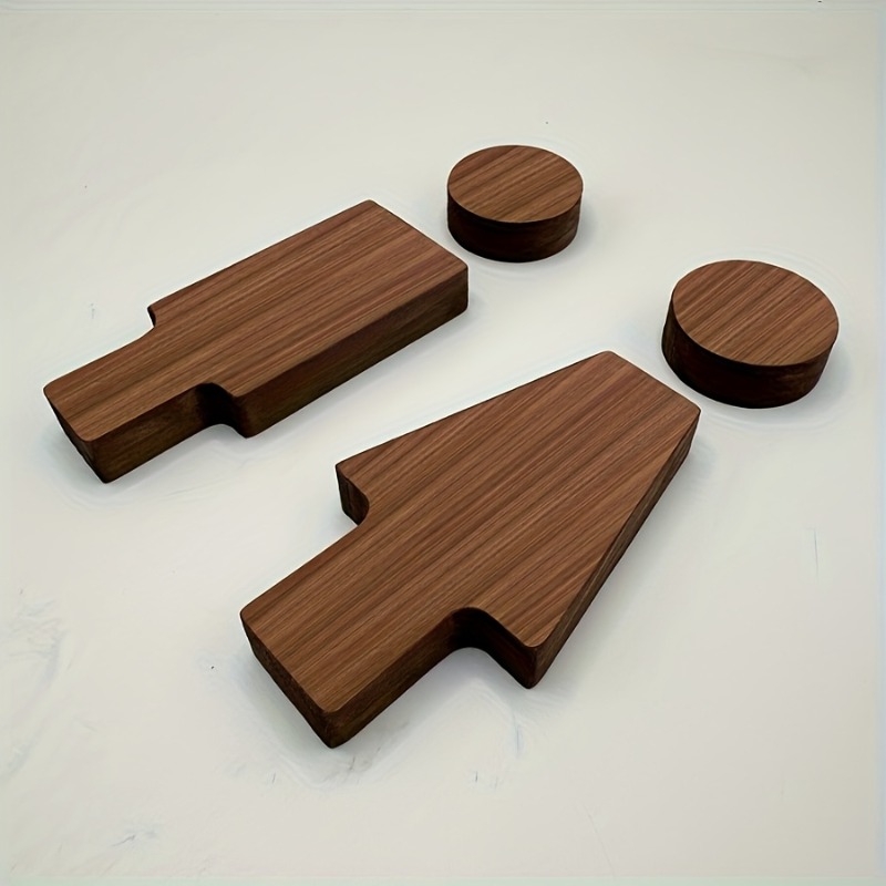 2PCS Wooden Bathroom Sign for  - đánh giá và giá Home Office Setup
