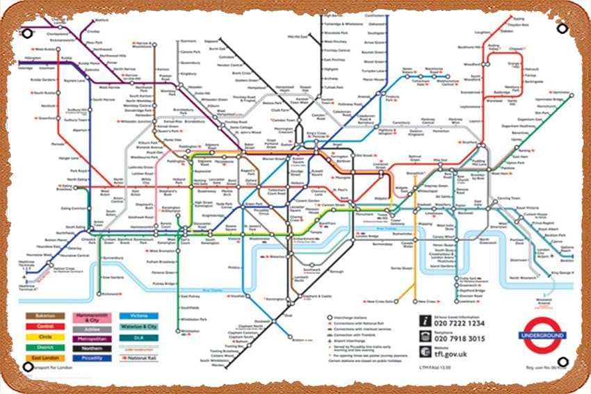 London Underground Map - Poste - đánh giá và giá Home Office London