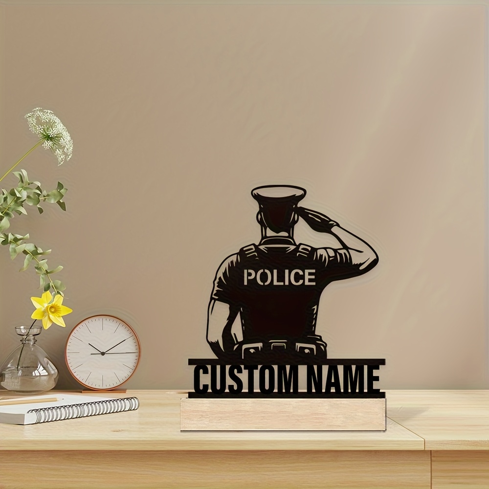 Personalized Metal Police Badg - đánh giá và giá Home Office Setup
