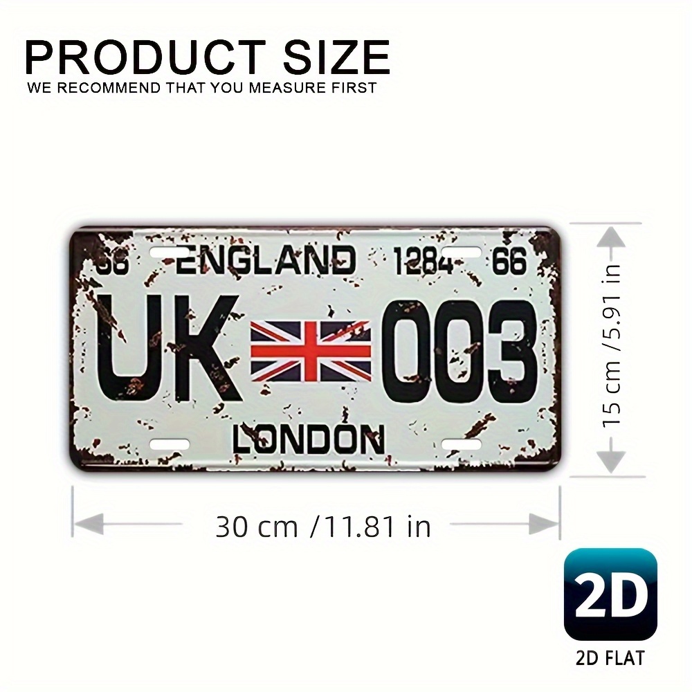 Vintage London UK License Plat - đánh giá và giá Home Office London