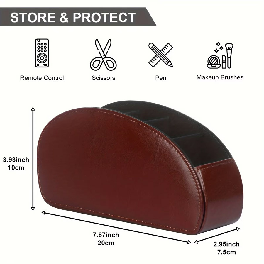 1Pc 5 Grid PU Leather Desktop  - đánh giá và giá Home Office Setup