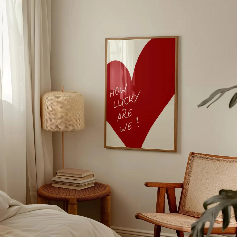 How Lucky Are We Pink Red Stri - đánh giá và giá Home Office Inspiration