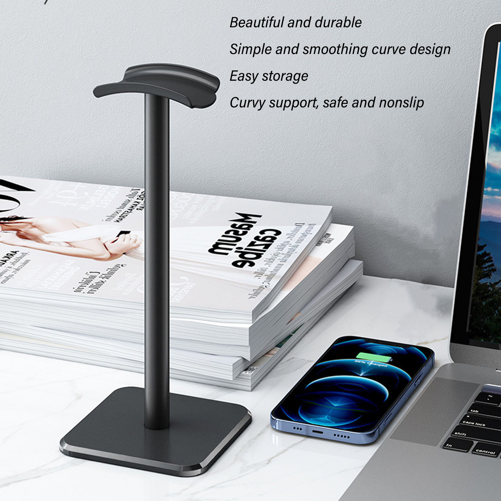 Headphone Stand Rounded Corner - đánh giá và giá Home Office Headset