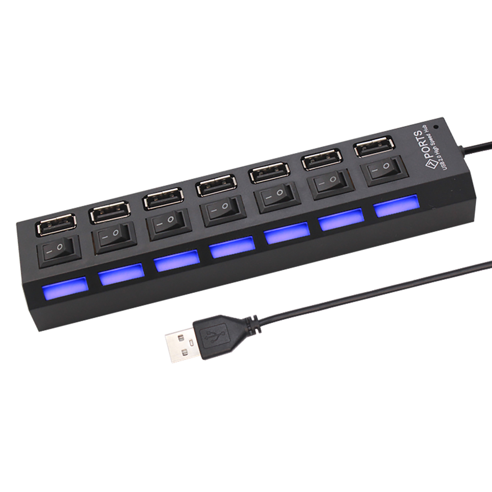 7 Port USB 2.0 Hub Splitter Fo - đánh giá và giá Home Office Setup