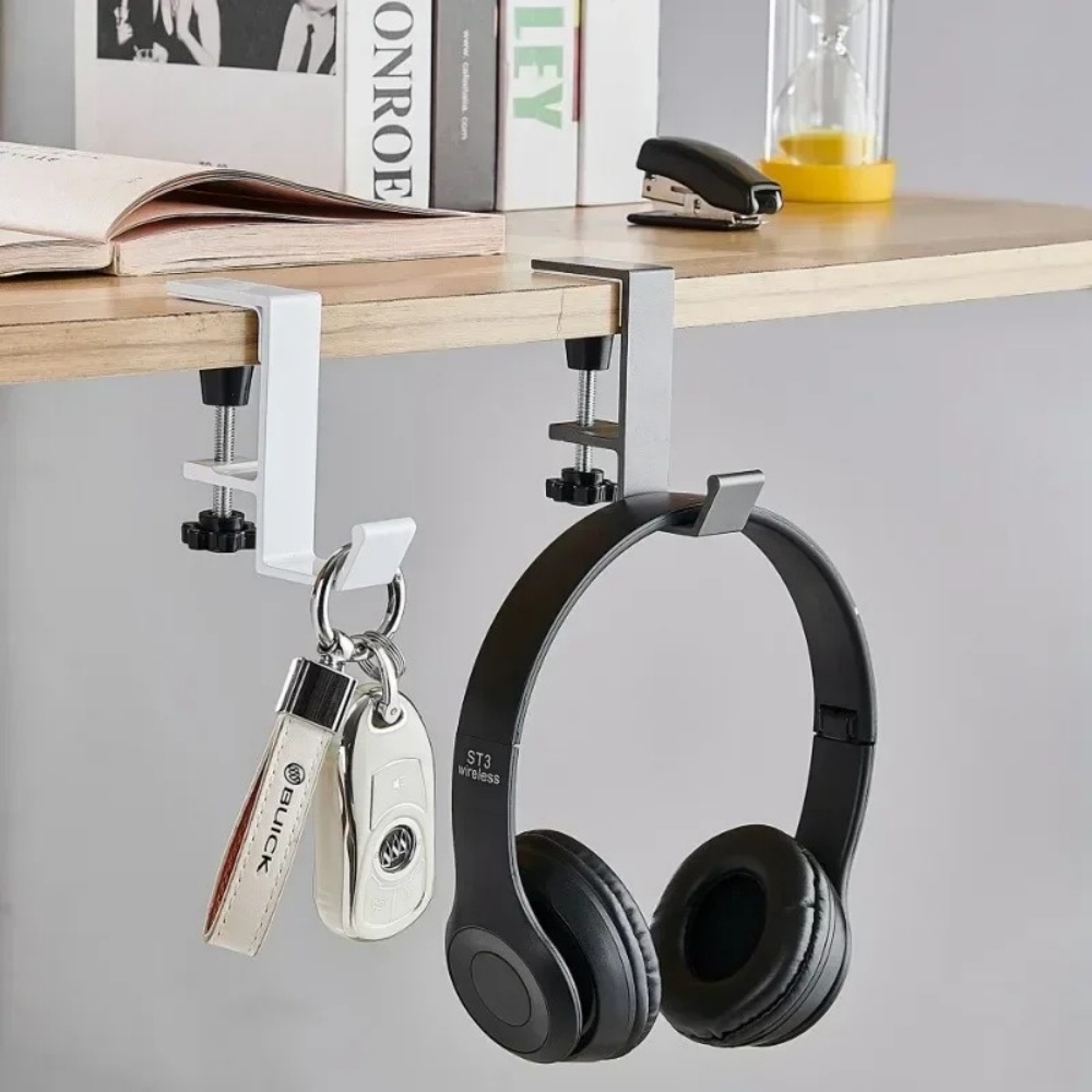 1/2pc Adjustable Desk Edge Hoo - đánh giá và giá Home Office Headset