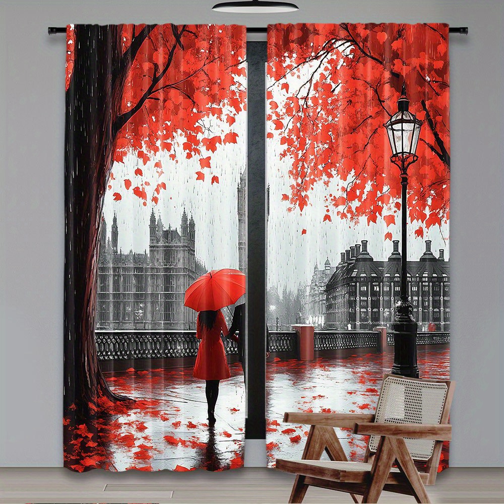 Romantic Autumn Red Leaves Cur - đánh giá và giá Home Office London