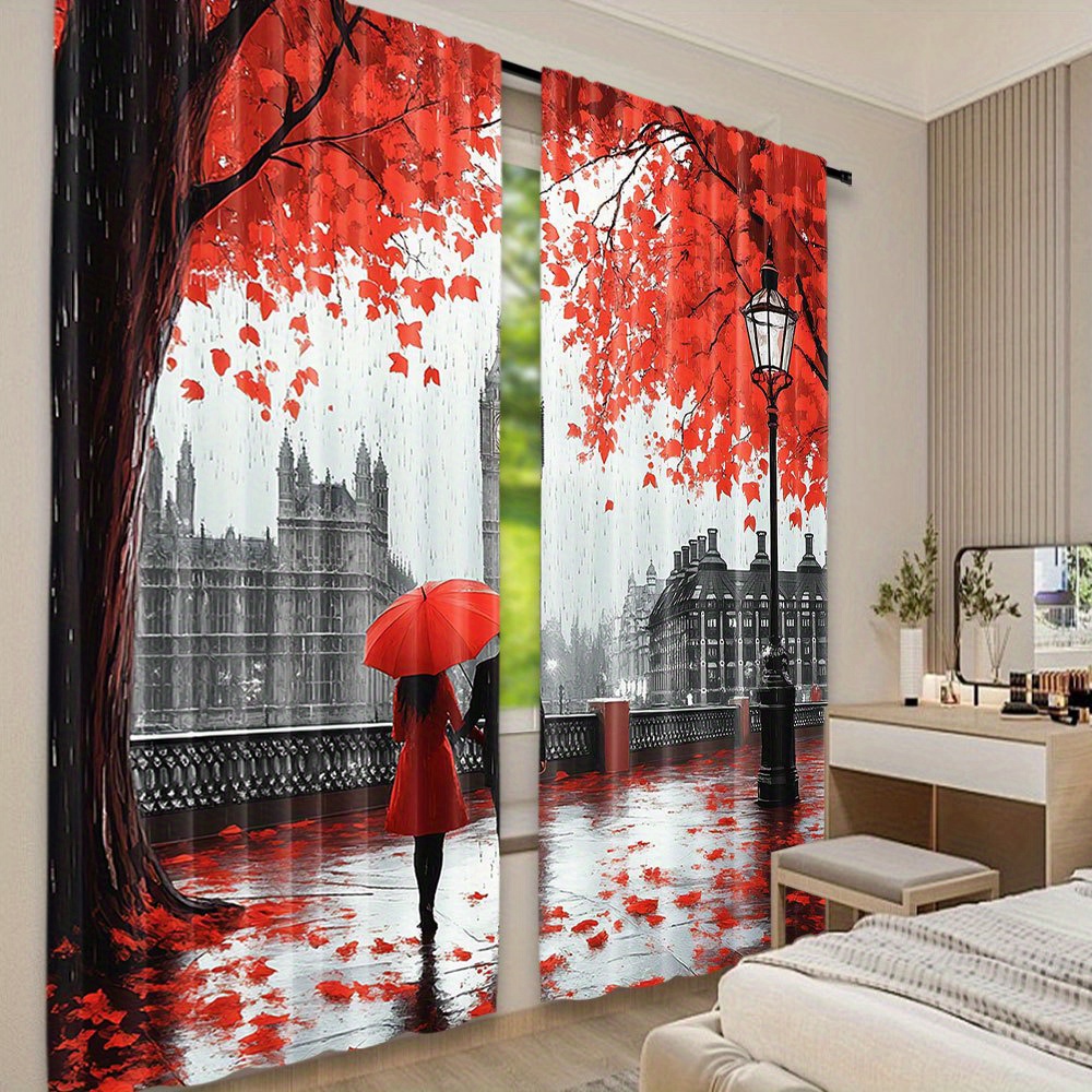 Romantic Autumn Red Leaves Cur - đánh giá và giá Home Office London