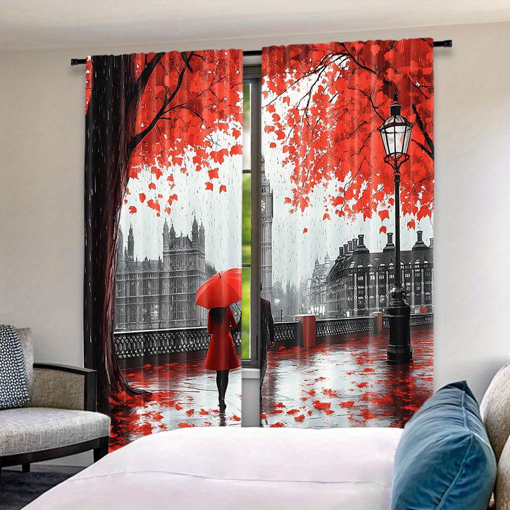 Romantic Autumn Red Leaves Cur - đánh giá và giá Home Office London
