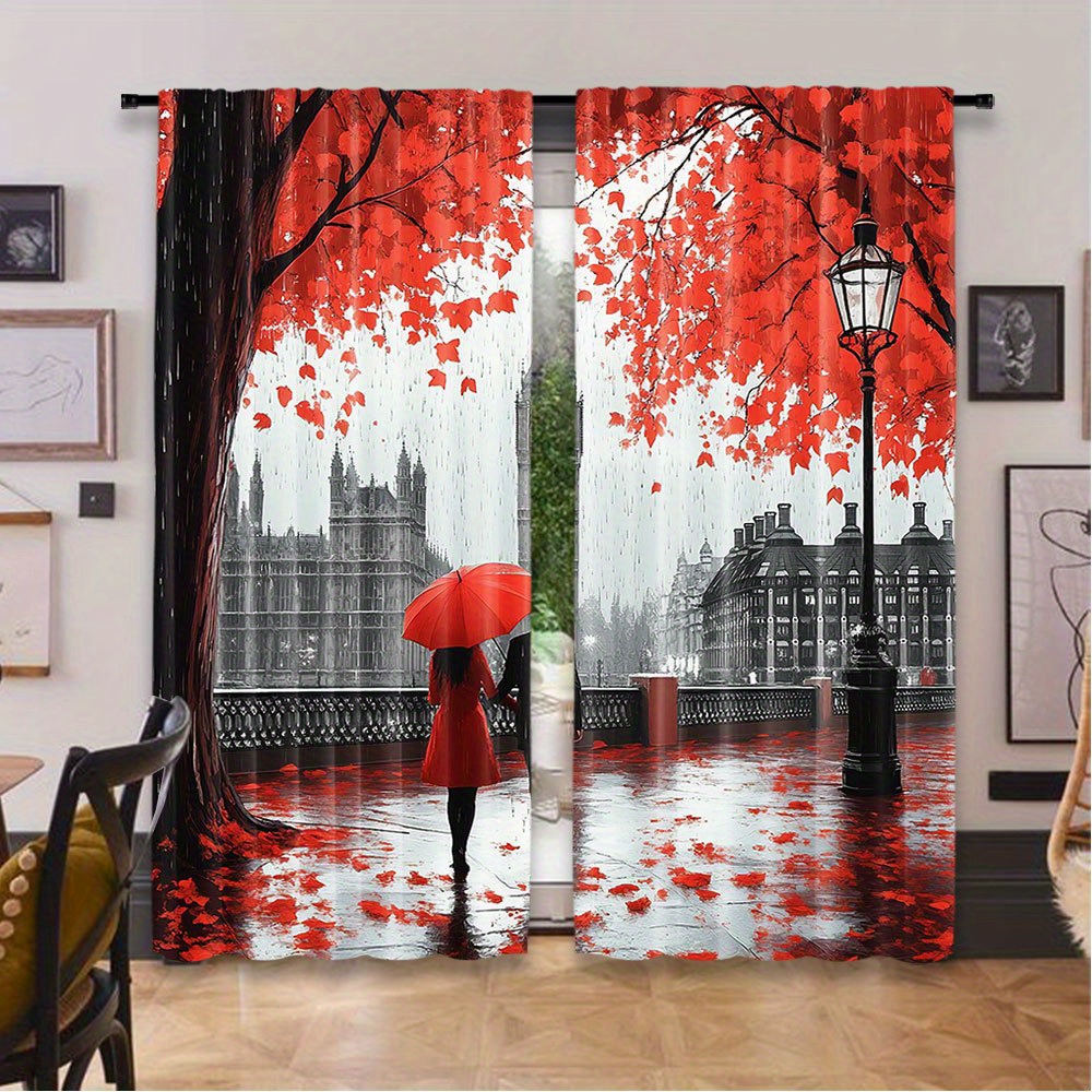 Romantic Autumn Red Leaves Cur - đánh giá và giá Home Office London