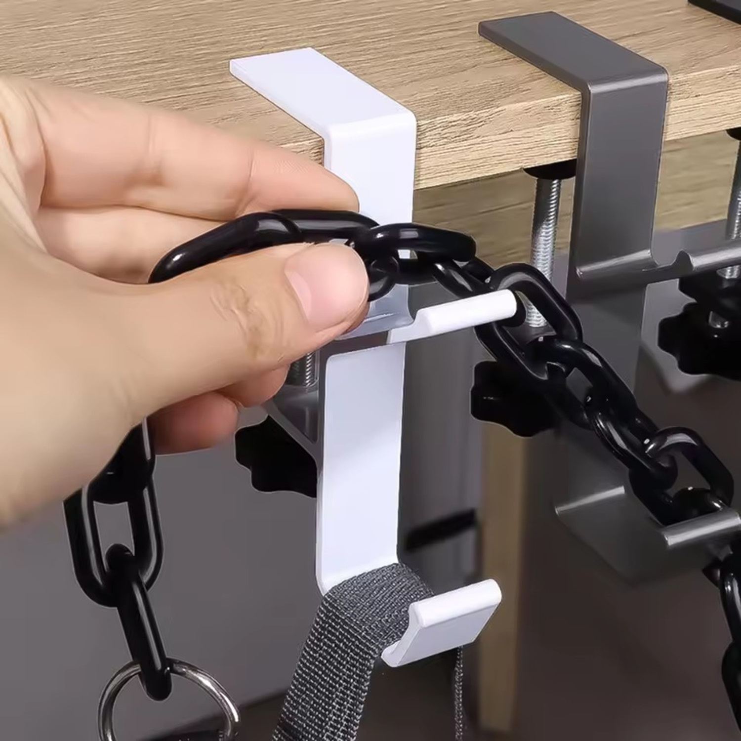 1/2pc Adjustable Desk Edge Hoo - đánh giá và giá Home Office Headset